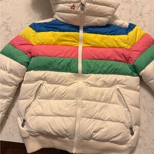 Perfect Moment Multicolor Striped Puffer Jacket